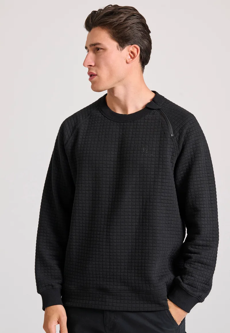 Relaxed fit φούτερ με ανάγλυφη υφή