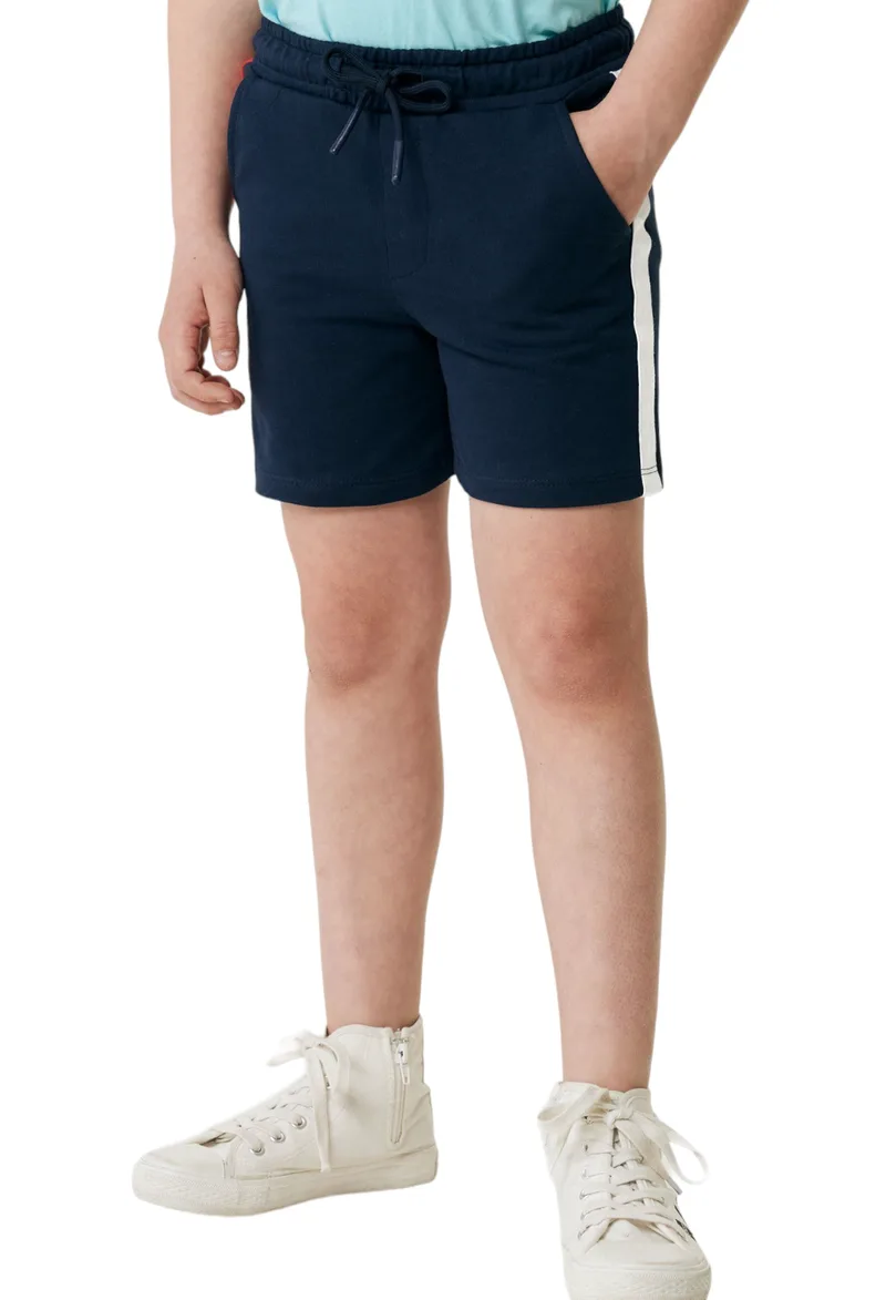 Σορτς Mexx Sweatshorts With Printed Stripes TU1656033BM-Navy Αγόρι