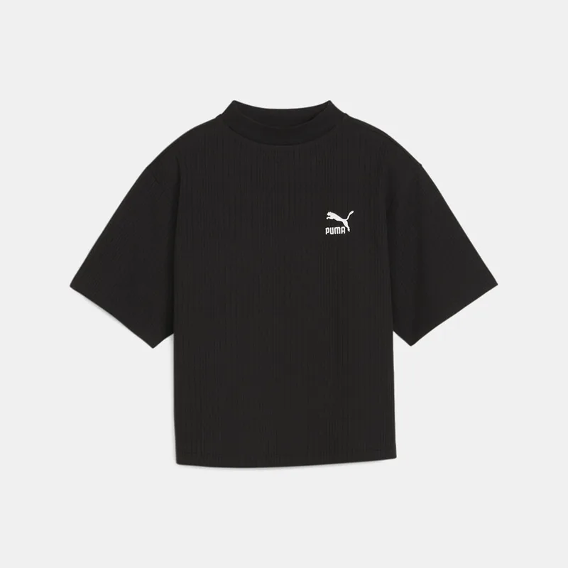 Puma Classics Ribbed Relaxed Mock Neck Γυναικείο T-shirt (9000162867_22489)