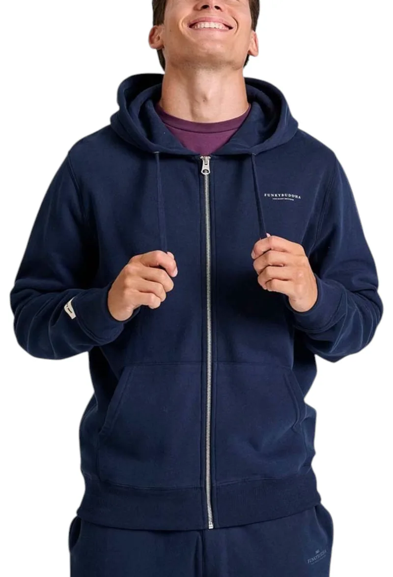Ζακέτα Funky Buddha Hoodie FBM010-001-06-NAVY Ανδρικό