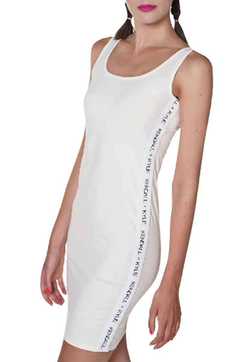 Φόρεμα Kendal + Kylie Waist Logo Fitted KKW3611670-OFF WHITE Γυναικείο