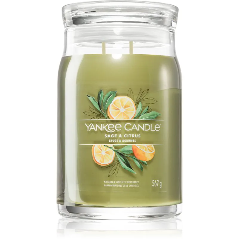 Yankee Candle Sage & Citrus αρωματικό κερί Υπογραφή 567 γρ
