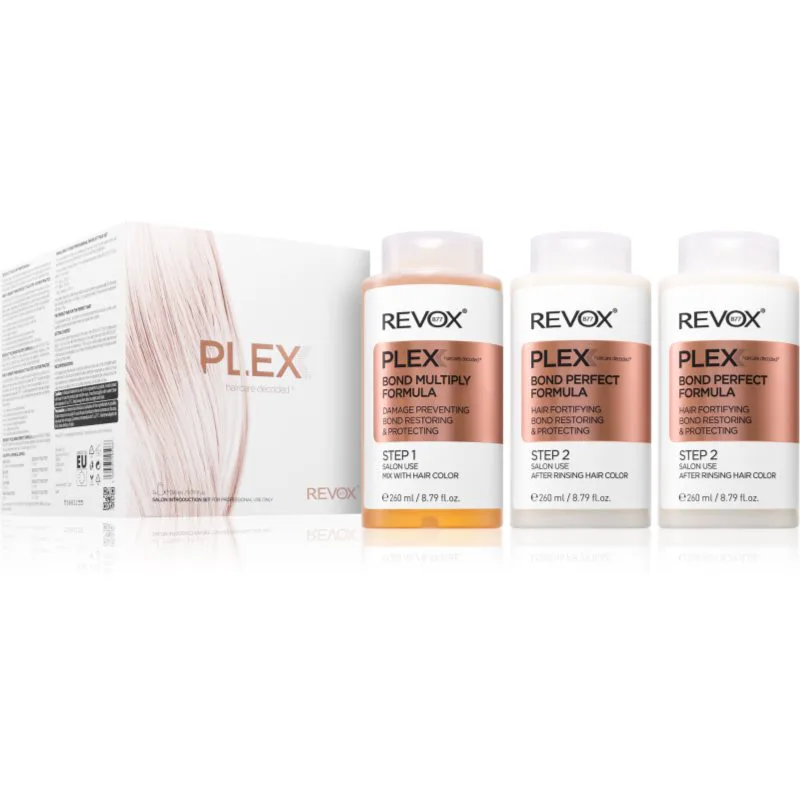 Revox B77 PLEX Hair Rebuilding System Professional Set Σετ για βαμμένα και κατεστραμμένα μαλλιά για επαγγελματική χρήση 3x260 ml