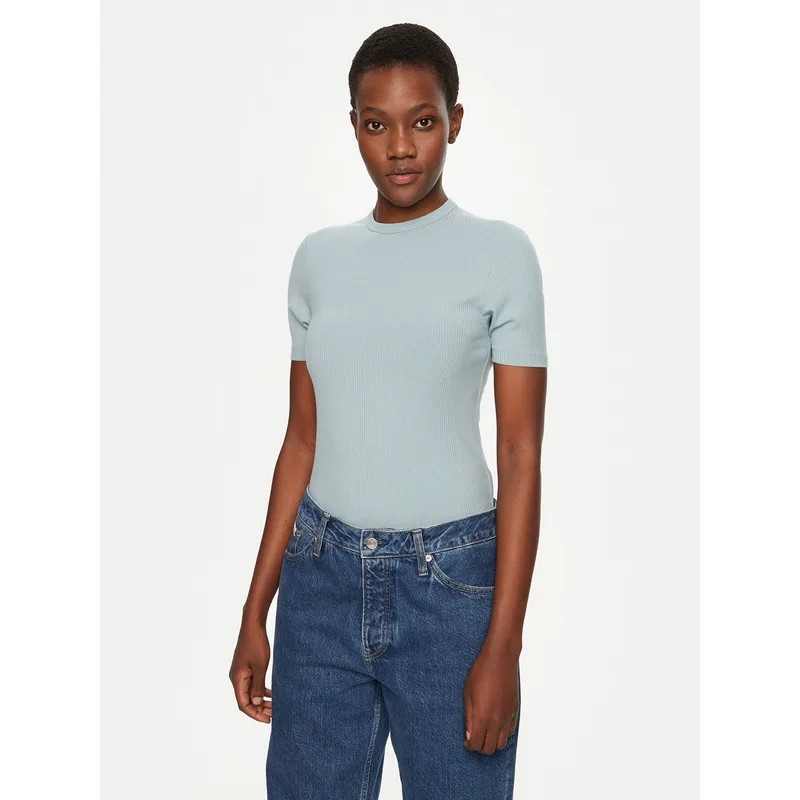 Calvin Klein T-Shirt K20K208052 Γαλάζιο Slim Fit