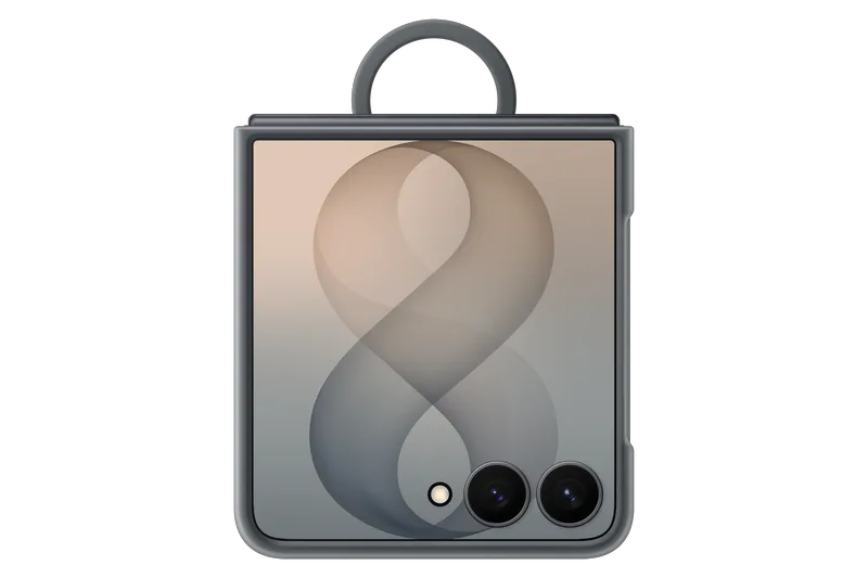 Samsung Galaxy Z Flip8 Silicone Ring Magnet Case - Graphite