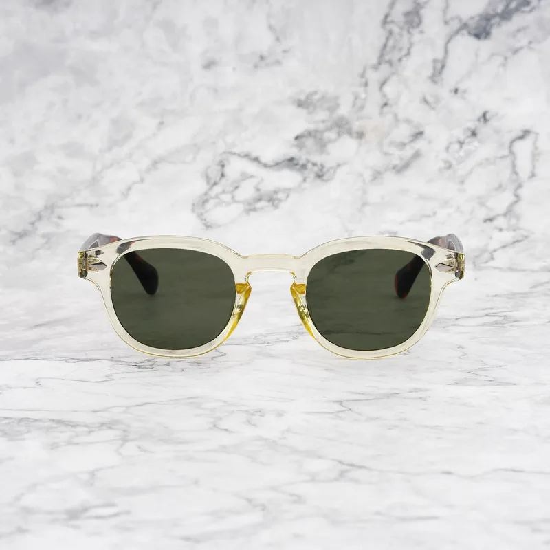 JOHNNY COLORED Tinted Sunglasses | Yellow & Tortoise | Green Shades | Explicit Poets Sunglasses