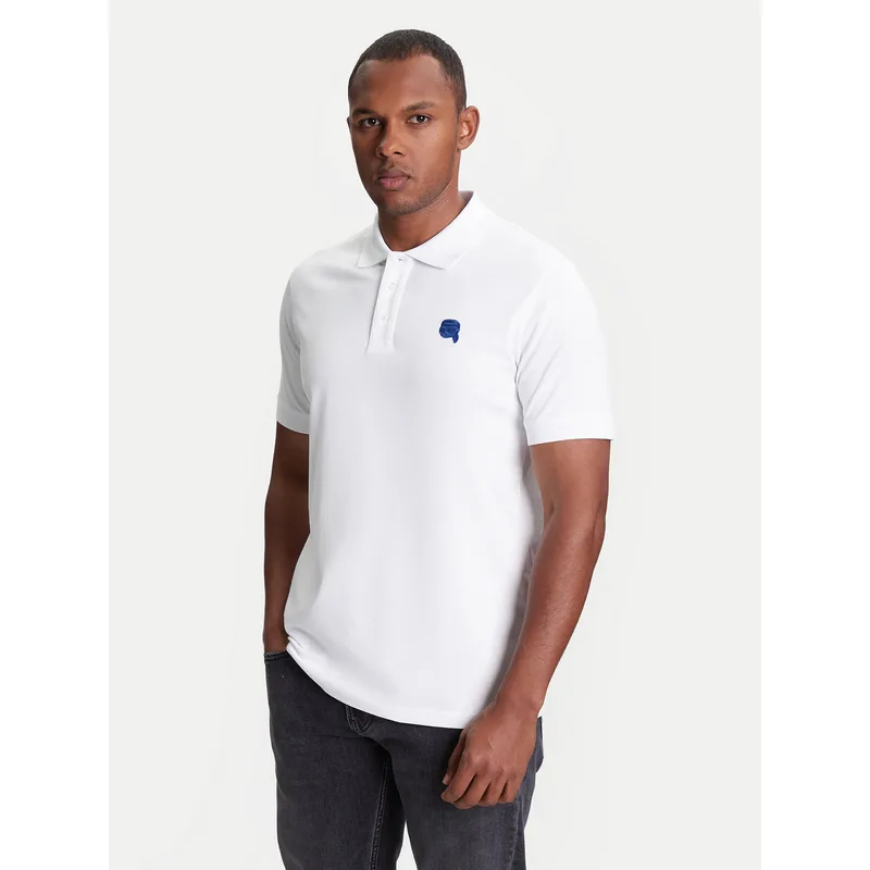 KARL LAGERFELD Polo 745022 553231 Λευκό Regular Fit
