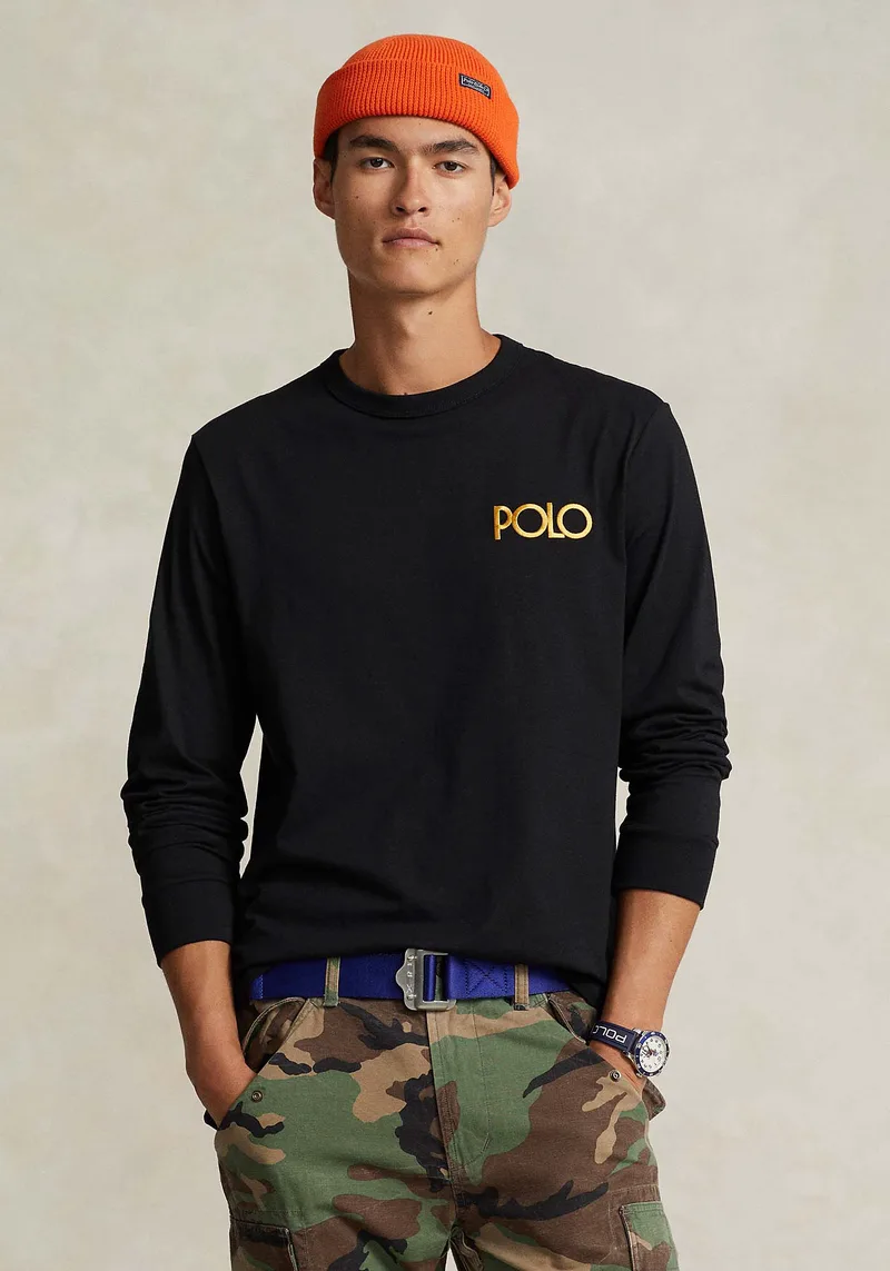Polo Ralph Lauren Μακρυμάνικη Μπλούζα της σειράς Jersey - 710920208 001 Black