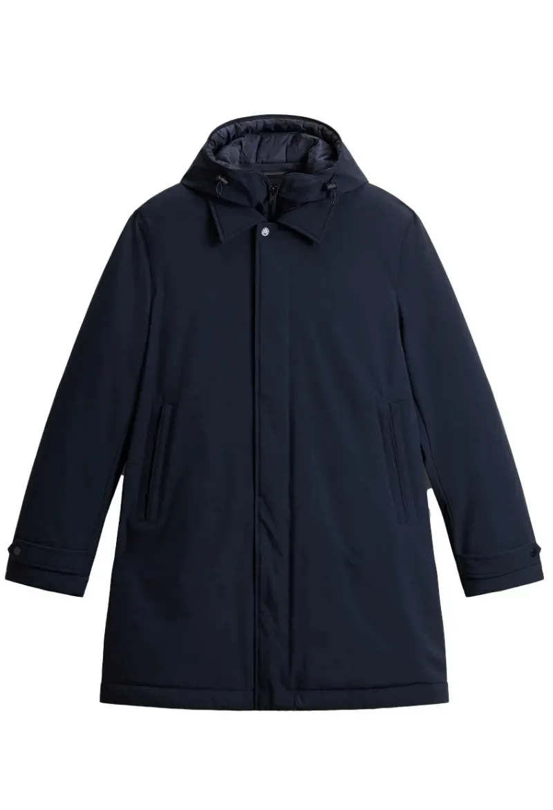 ΑΝΔΡΙΚΟ ΜΠΟΥΦΑΝ STRETCH 2IN1 CARCOAT WOOLRICH ΚΑΝΟΝΙΚΗ ΓΡΑΜΜΗ ΜΠΛΕ