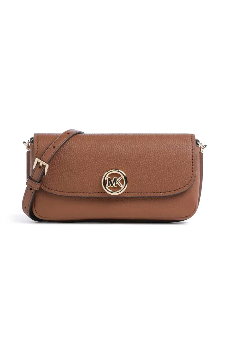 Michael Kors γυναικεία δερμάτινη τσάντα crossbody "Nolita Small" - 32S6GY5C5L Καφέ