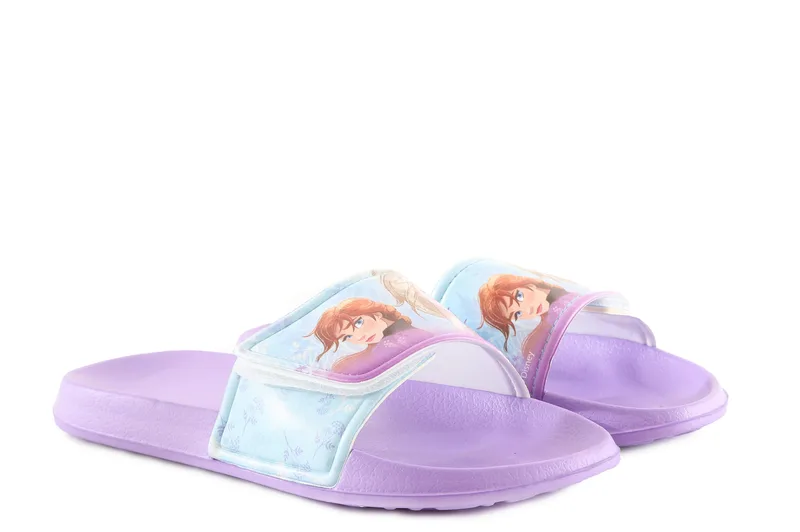 Slides Disney Με Velcro Elsa & Anna D4310262S-PURPLE Κορίτσι