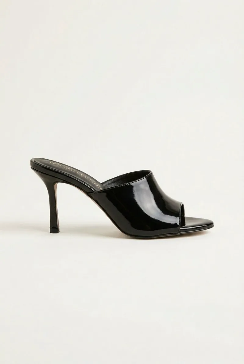 TFP Stiletto Mules - 728 - Black Patent