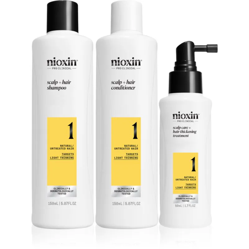 Nioxin System 1 σετ δώρου για λεπτά και αδύναμα μαλλιά 3 τμχ