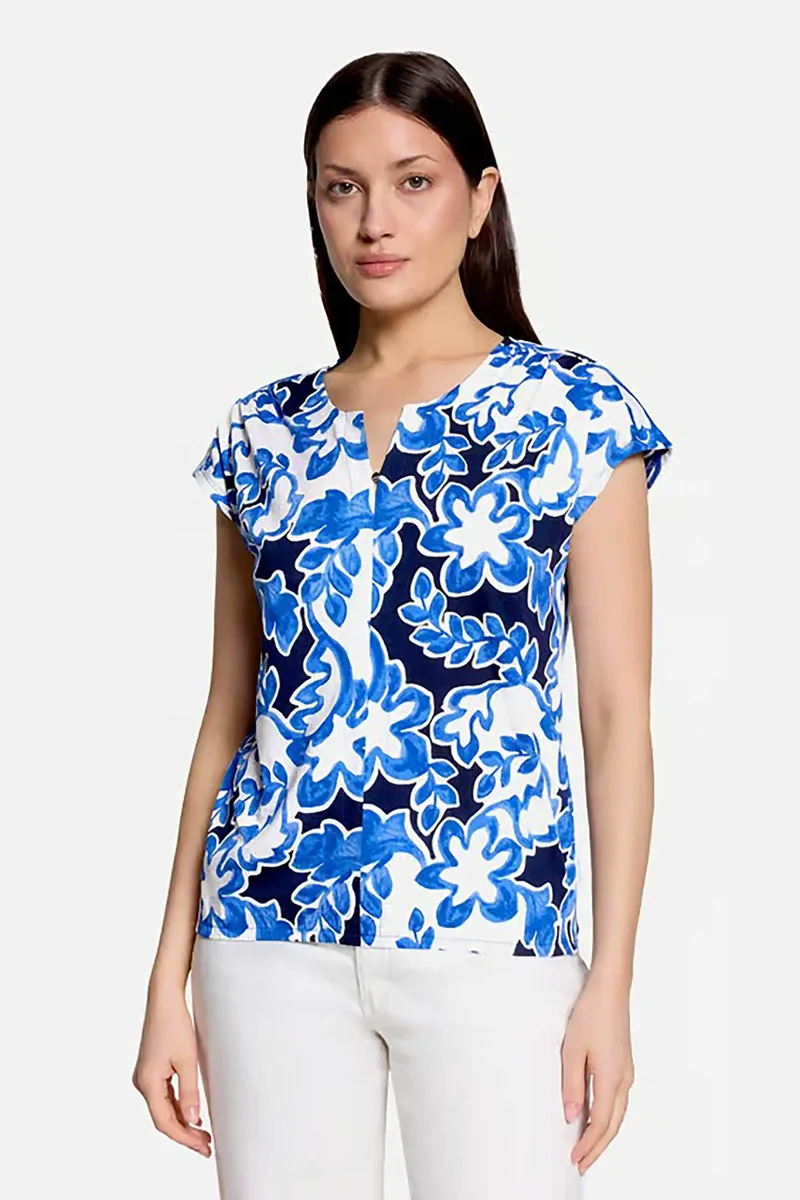 BETTY & CO γυναικεία μπλούζα με floral print - 2999/3415 Μπλε