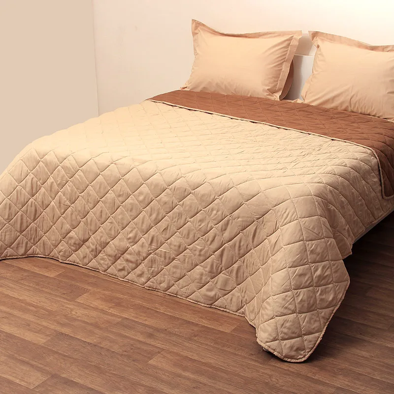 Κουβερλί Μονό 160X240 Viopros Microfiber Μπεζ/Καφέ (160x240)