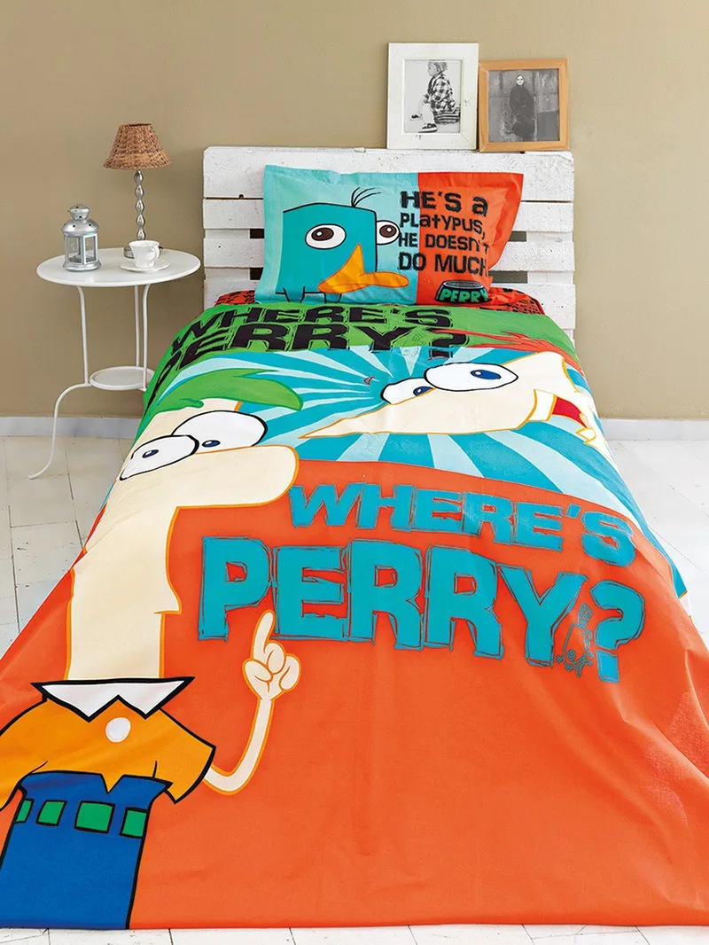 Σετ Παπλωματοθήκη Μονή Palamaiki Disney 170X250 Phineas & Ferb