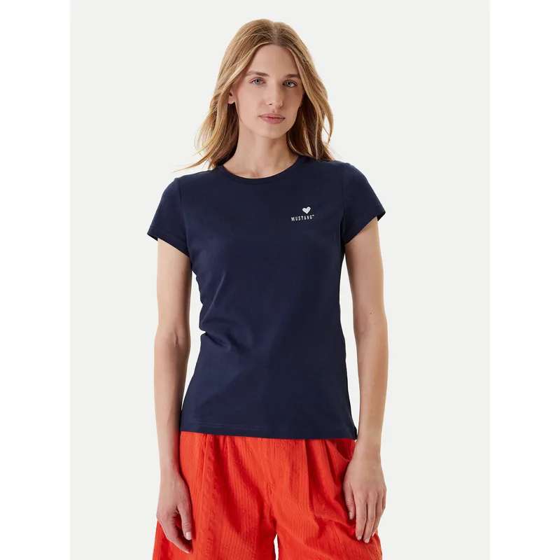 Mustang T-Shirt Loa 1016509 Σκούρο μπλε Slim Fit
