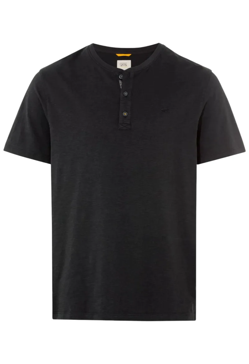 ΑΝΔΡΙΚΟ T-SHIRT CAMEL ACTIVE ΚΟΝΤΟΜΑΝΙΚO HENLEY ΑΝΘΡΑΚΙ