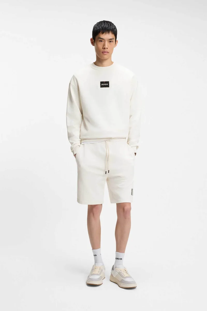 Hugo Boss ανδρικό σορτς με logo patch "Darix" - 50557471 Λευκό