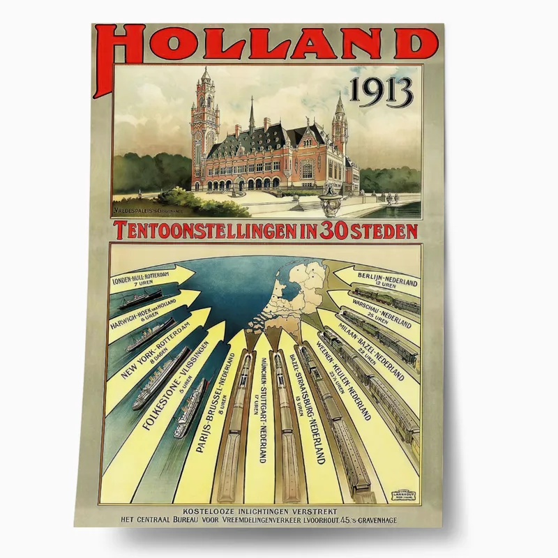 Πόστερ 1913 DUTCH TRAVEL POSTER