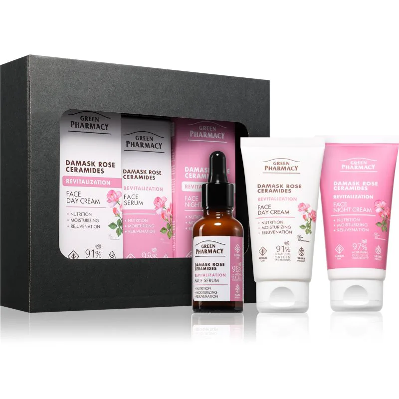 Green Pharmacy Damask Rose & Ceramides Set σετ δώρου για τέλεια επιδερμίδα