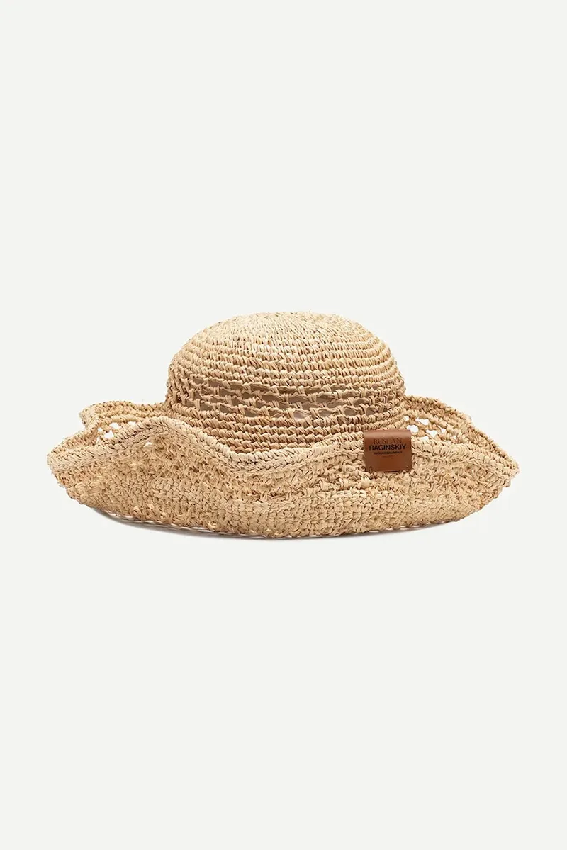 RUSLAN BAGINSKIY ψάθινο καπέλο γυναικείο Bucket Hat