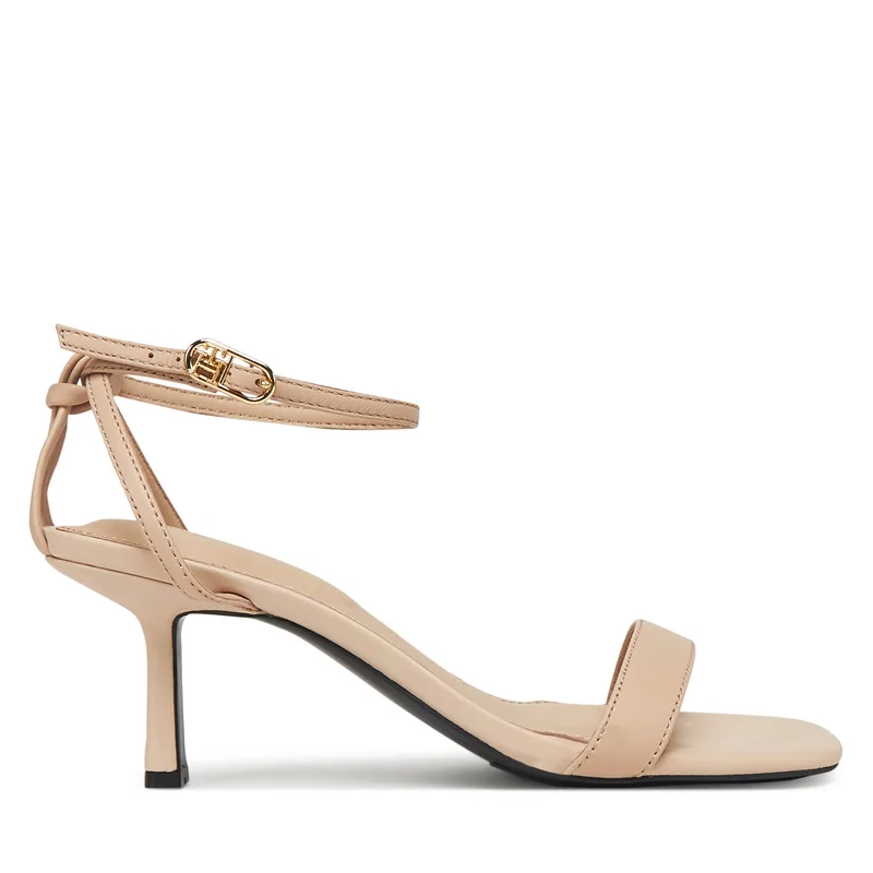 Σανδάλια Tommy Hilfiger Leather Knots Kitten Sandal FW0FW08424 Μπεζ