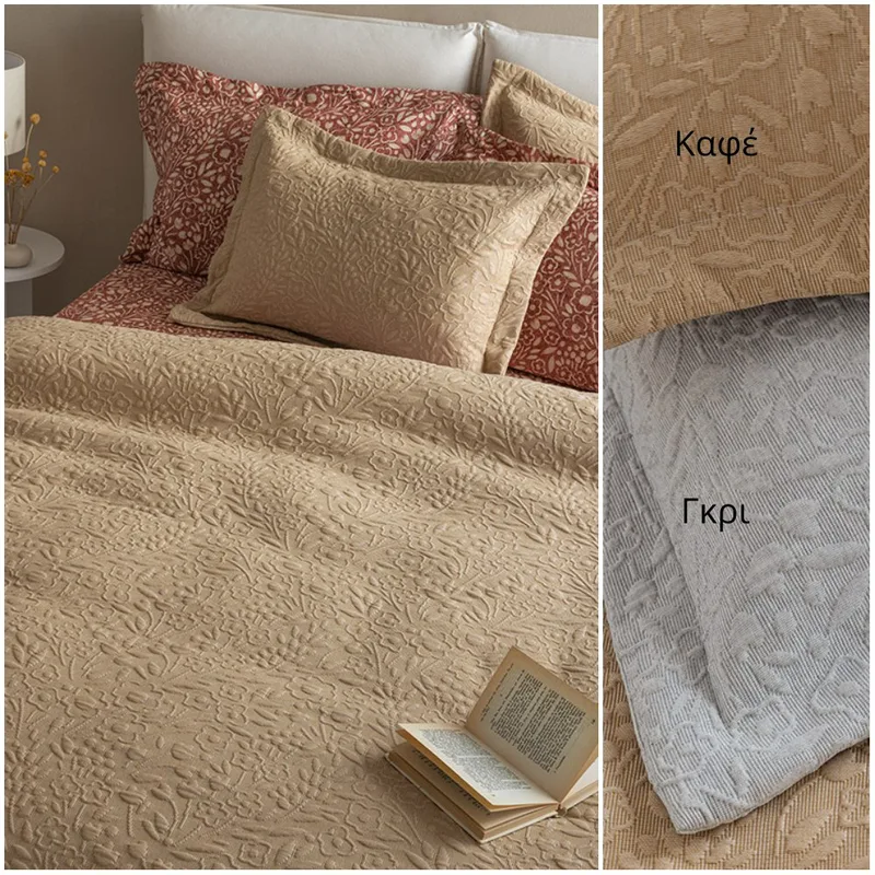 Κουβερτόριο Υπέρδιπλο 230X260 Palamaiki Alina Grey (230x260)