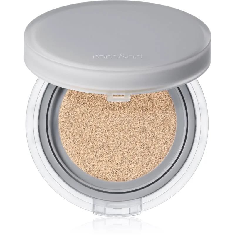 rom&nd Nu Zero Cushion ελαφρύ προστατευτικό μεικαπ σε σφουγγαράκι για λαμπρή επιδερμίδα απόχρωση 03 Natural 21 15 γρ