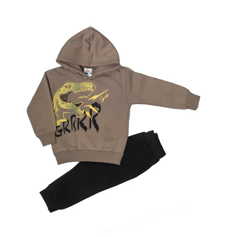 Σετ φόρμα φούτερ αγόρι Spark-4265-Khaki