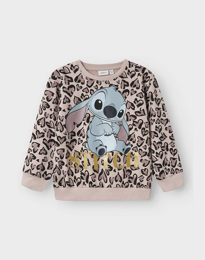 NAME IT NMFJANNI STITCH NREG SWEAT UNB WDI 13244794-Burnished Lilac Multi