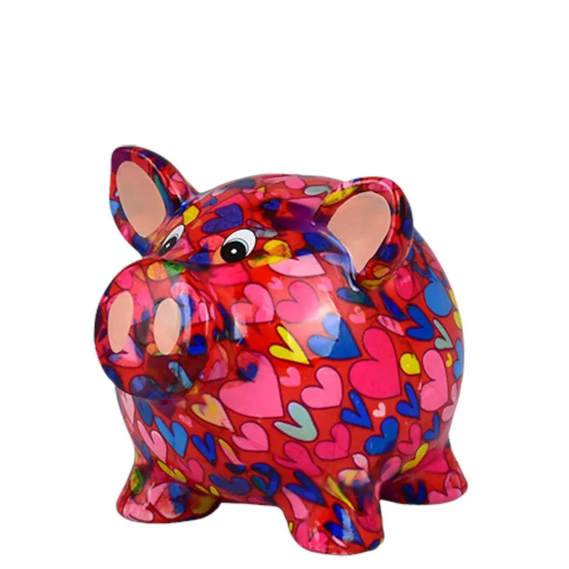 Κουμπαράς Γουρουνάκι Rosie M ΚΟΚΚΙΝΟ 16,5x13,5x14cm