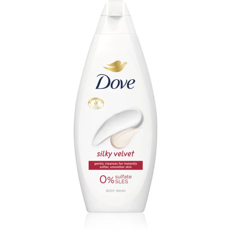 Dove Silky Velvet θρεπτικό τζελ για ντους 250 ml
