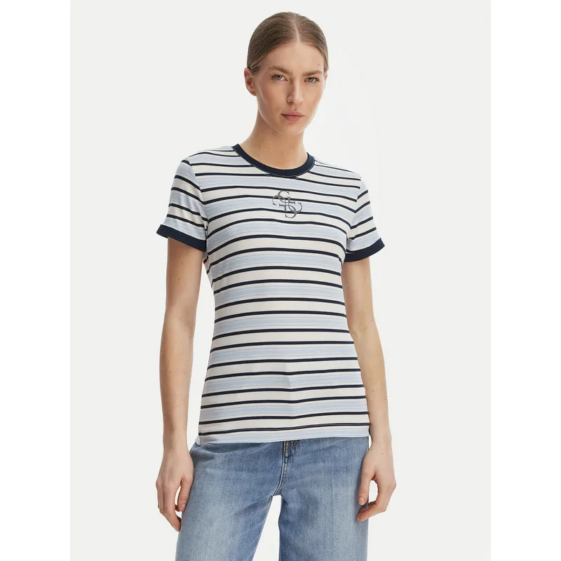 Guess T-Shirt W6GI18 K3040 Μπλε Classic Fit