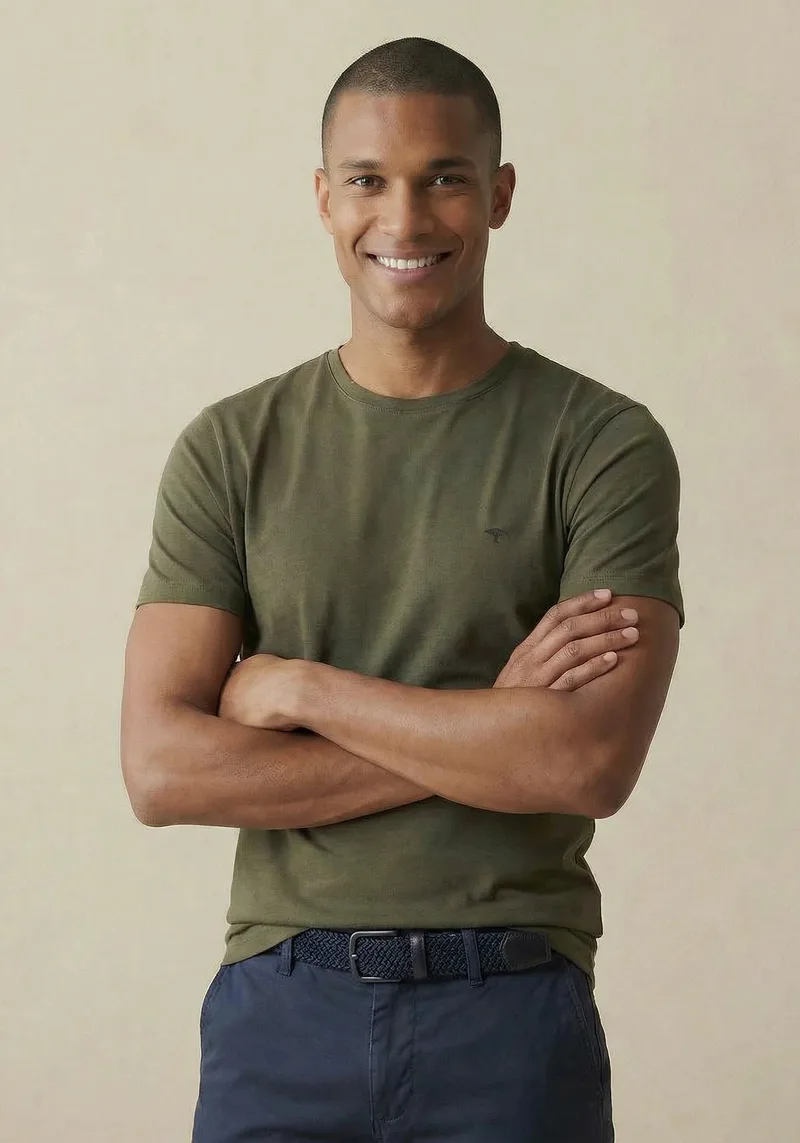Fynch Hatton Μπλούζα Basic - 9613 1500 719 Dark Khaki