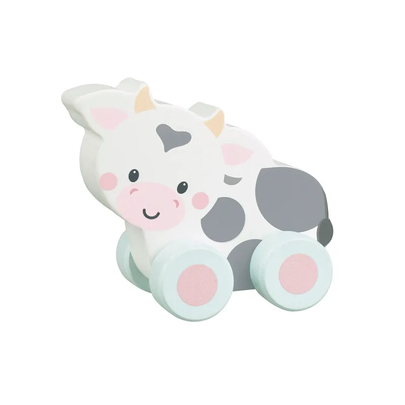Ξύλινο Παιχνίδι Τρεχαλίτσα Πορτοκαλί Tree Toys Cow 60-07603