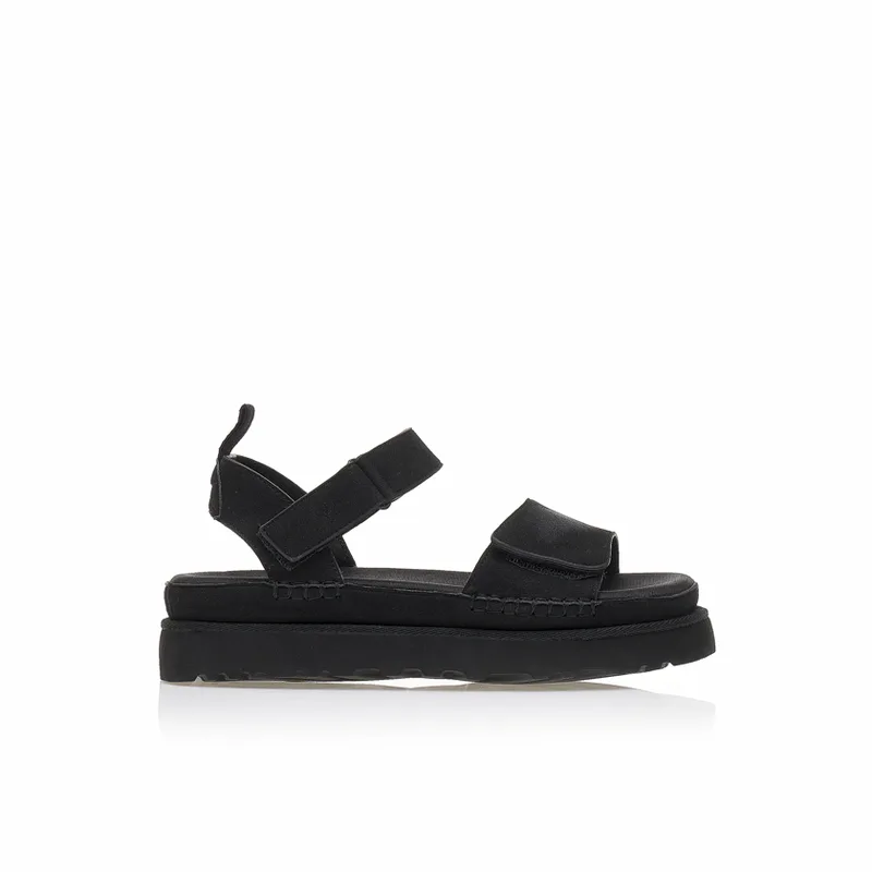 Flatforms μαύρα σουέτ με σκρατς ΜΑΥΡΟ