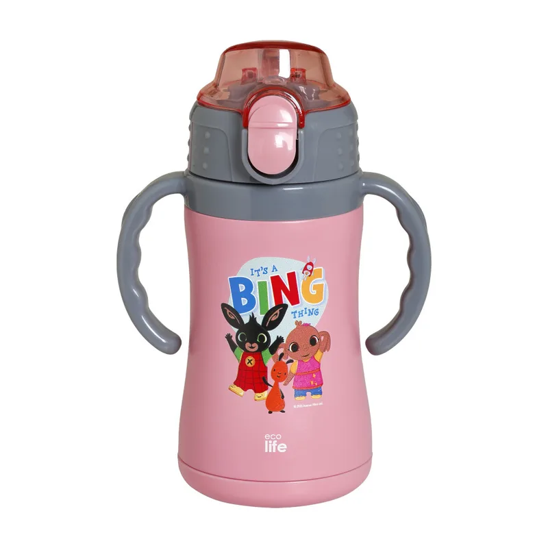 Ecolife Παγούρι Θερμός Bing Thing Ανοξείδωτο Με Καλαμάκι 300ml