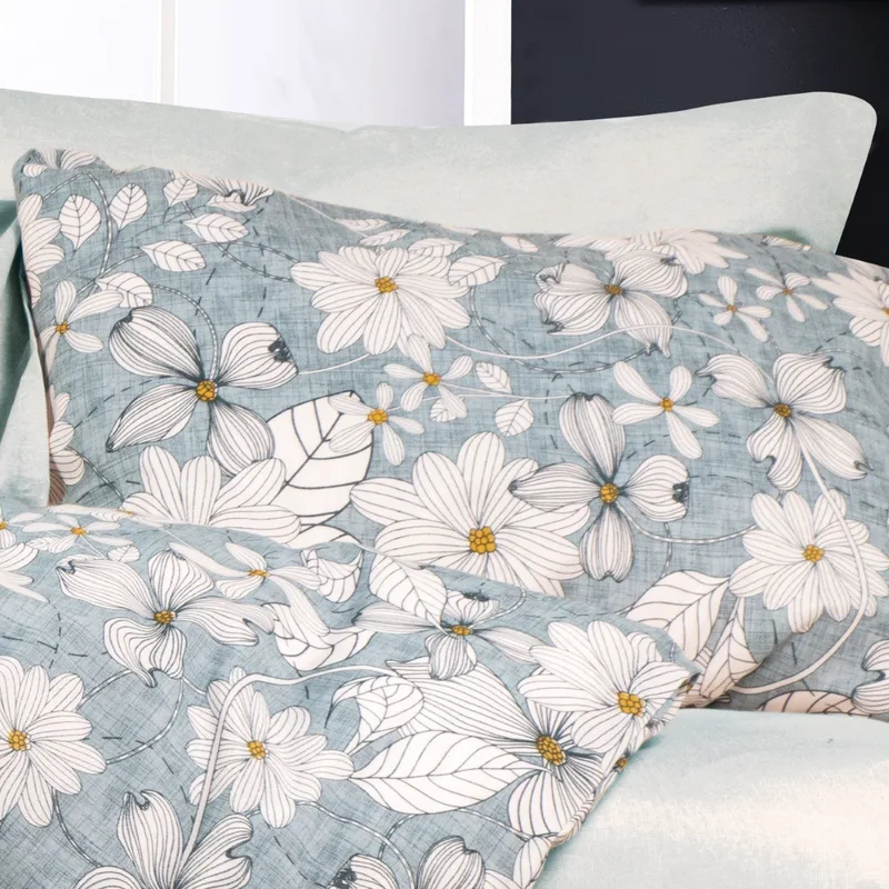 Μαξιλαροθήκη Dimcol Ήρα 425 White-Denim 50x70