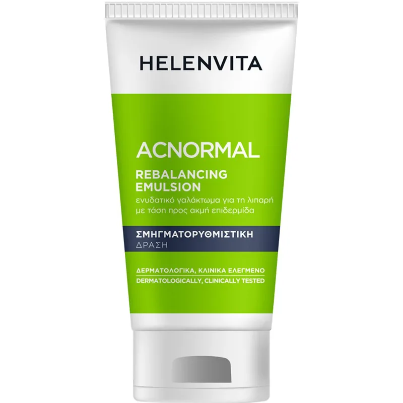 Helenvita ACNormal Rebalancing Emulsion Ενυδατικό Γαλάκτωμα Προσώπου για τη Λιπαρή - Τάση προς Ακμή Επιδερμίδα με Σμηγματορυθμιστική Δράση 60ml