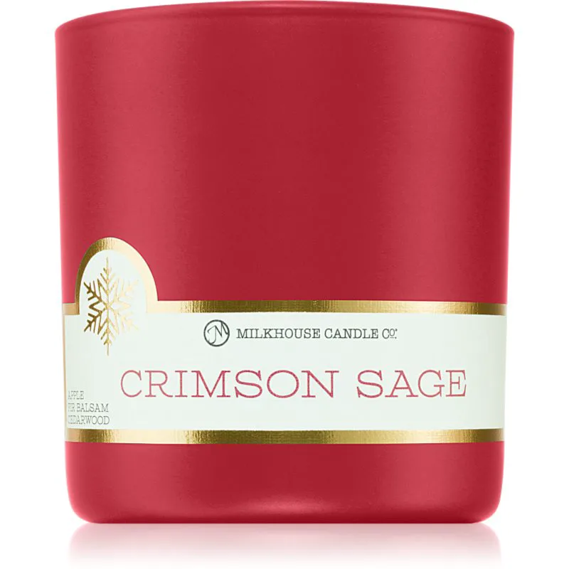 Milkhouse Candle Co. LE Winter Crimson Sage αρωματικό κερί 226 γρ