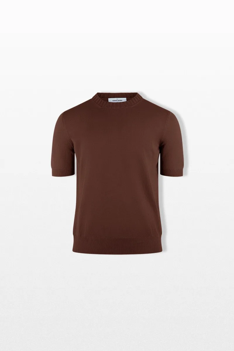 GRAN SASSO Ανδρικό Καφέ Knitted T-Shirt