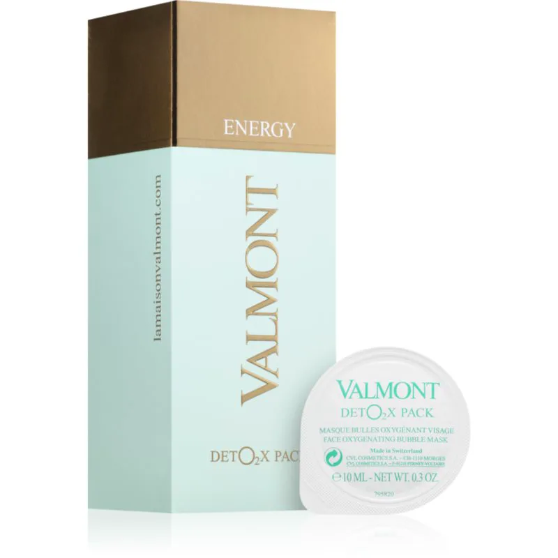 Valmont DetO2x Pack δραστική μάσκα αποτοξίνωσης και λάμψης σε κάψουλες για όλους τους τύπους επιδερμίδας 6x10 ml