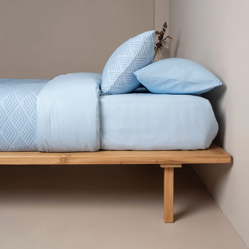 Σεντόνια Διπλά (Σετ) 150X205+30 Sunshine Cotton Feelings 2048 Blue Με Λάστιχο (150x205+30)