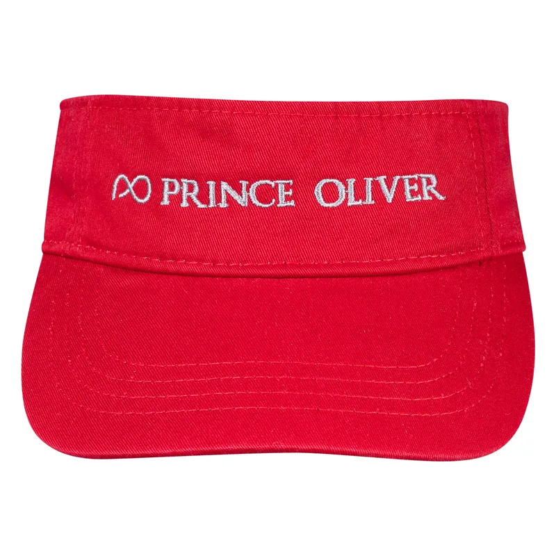 Logo Embroidered Visor Hat Κόκκινο