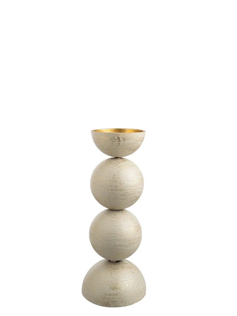 Κηροπήγιο Μεταλλικό Μπεζ-Χρυσό 10x24,5εκ. Zen Collection 26.1.52192 (Υλικό: Μεταλλικό, Χρώμα: Μπεζ) - ZEN COLLECTION - 26.1.52192