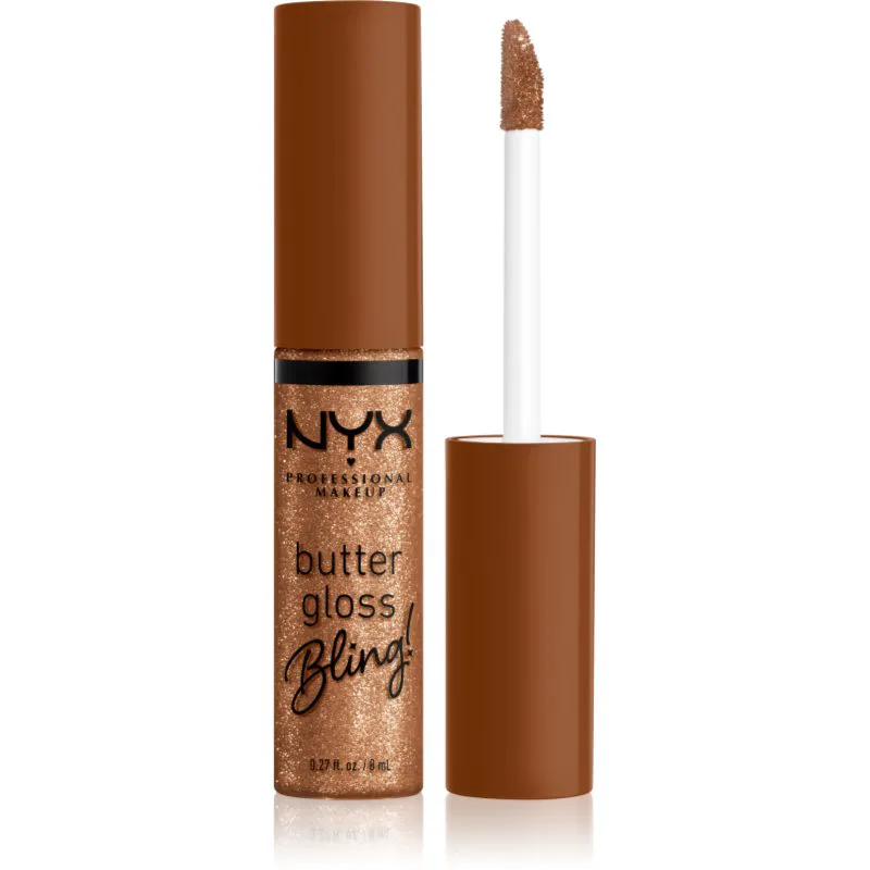 NYX Professional Makeup Butter Gloss Bling λιπ γκλος αστραφτερό απόχρωση 04 Pay Me In Χρυσό 8 ml