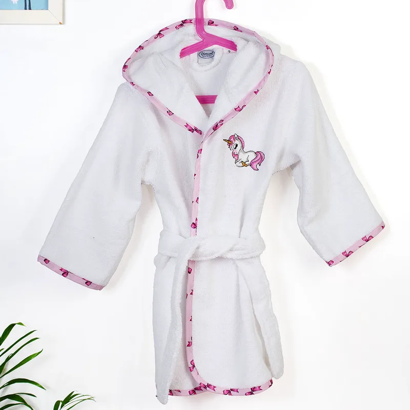 Βρεφικό Μπουρνούζι Dimcol Unicorn 188 White-Pink No04 No04