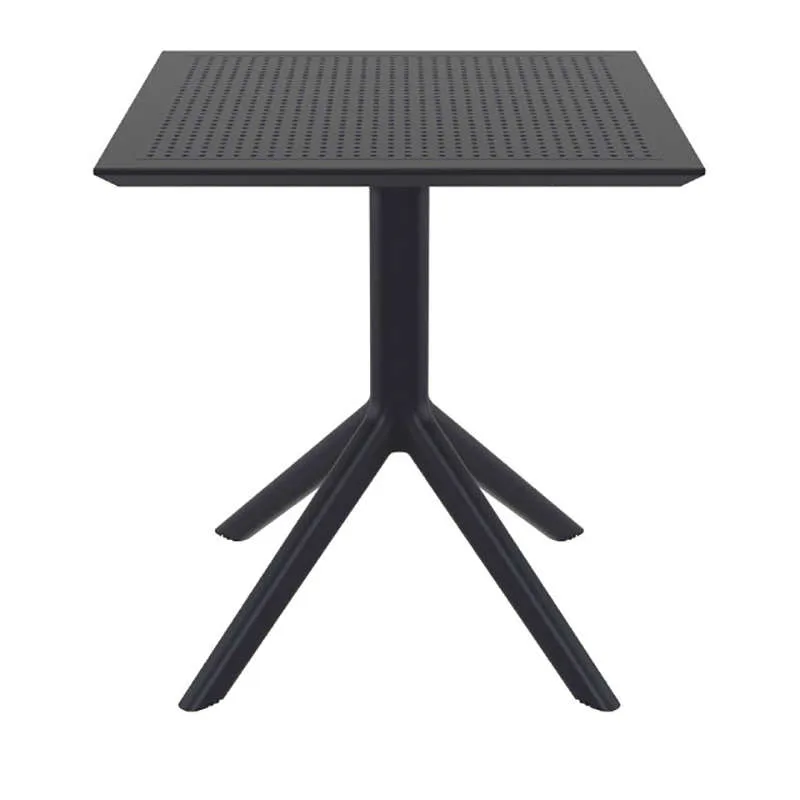 ΣΚΑΙ ΤΡΑΠΕΖΙ 70X70X74εκ. BLACK ΠΟΛ/ΝΙΟΥ
