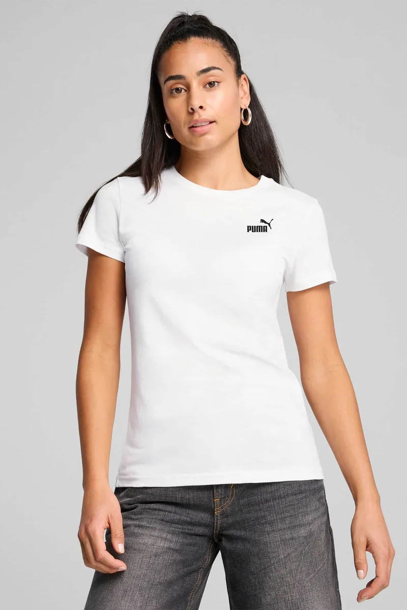 Puma γυναικείο T-shirt με λογότυπο Regular Fit "Essential" - 682372 Λευκό